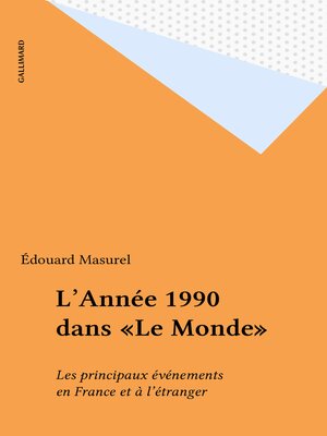cover image of L'Année 1990 dans «Le Monde»